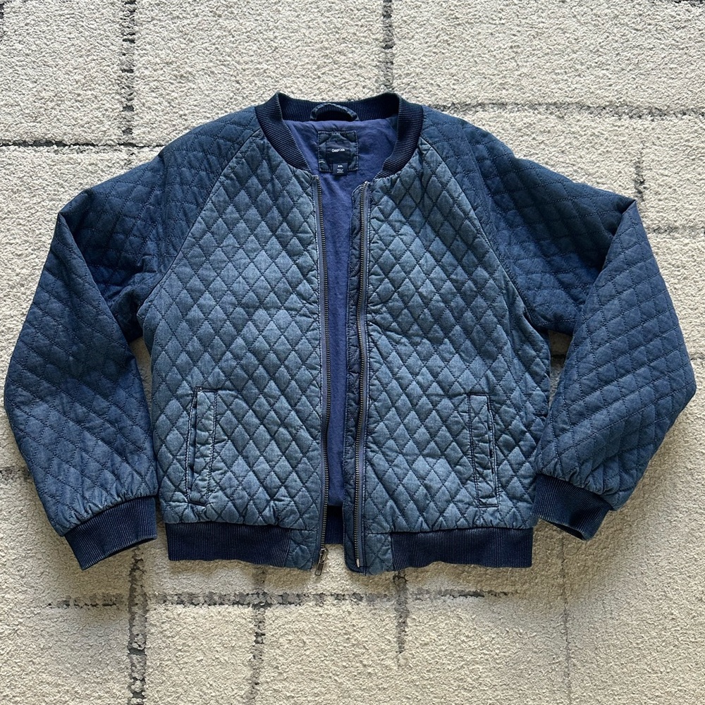 Gapkids Quilted Denim Bomber Jacket